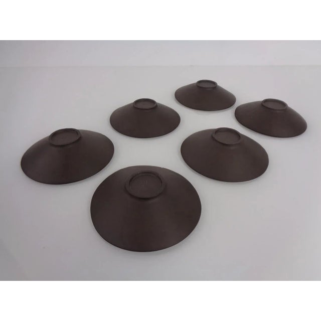Black Ceramic Bowls by Inge Böttger for BKW Keramik, 1960s, Set of 6 For Sale - Image 8 of 13