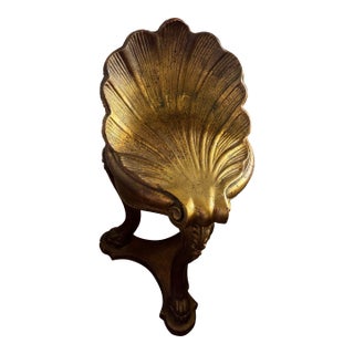 Antique Grotto Style Venetian Shell Chair c.1848 Italy Hand Carved Gilded Rare For Sale