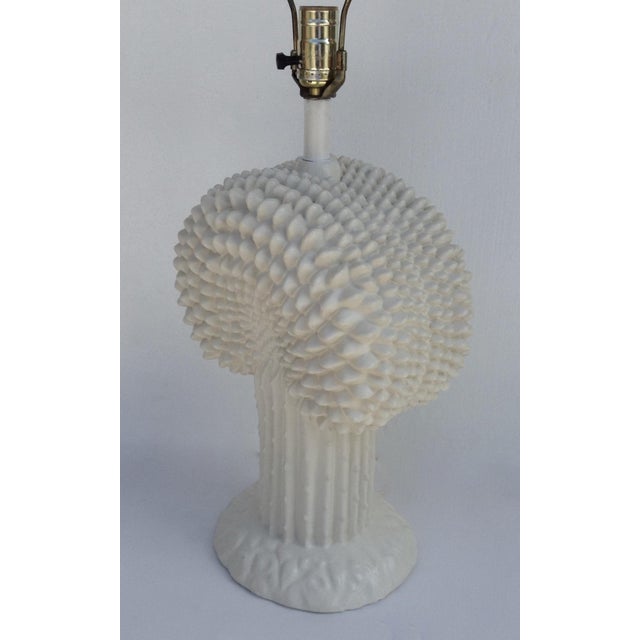 1970s John Dickinson Plaster Palm Cactus Lamp For Sale - Image 5 of 11