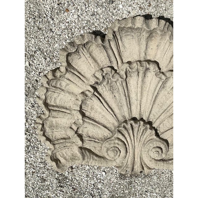 Vintage Concrete Shell Wall Plaque For Sale - Image 10 of 17