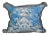 Blue Pillow Made with Antique Fabric For Sale