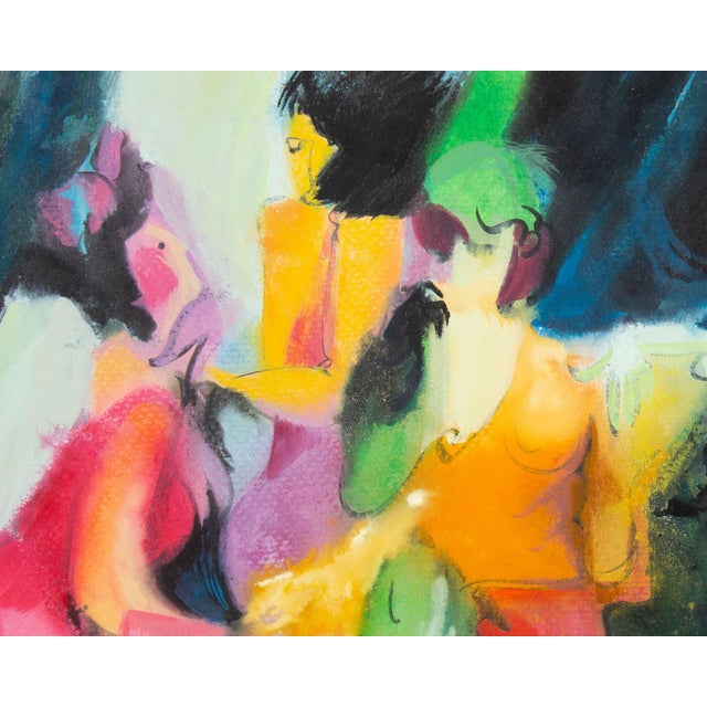 1960s 1968 Abstract Mixed Media Painting by George Coggeshall For Sale - Image 5 of 7