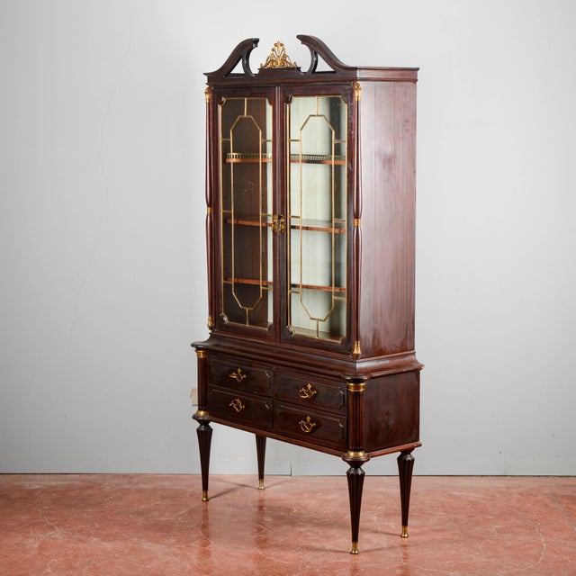 Mid 20th Century Furred Display Cabinet For Sale - Image 9 of 18