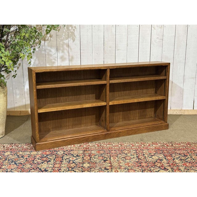 Vintage English Oak Bookcase, 1980s For Sale - Image 3 of 17