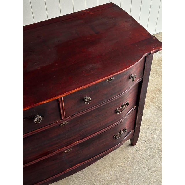 Antique Serpentine Mahogany Chest of Drawers, C. 1890 For Sale In Greensboro - Image 6 of 13
