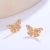 Contemporary Nina Zhou Butterfly Pink Sapphire Diamond Earrings in 14k Gold - a Pair For Sale - Image 3 of 6