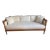 Vintage Neoclassical Style Carved Wood Daybed Upholstered in Boucle For Sale
