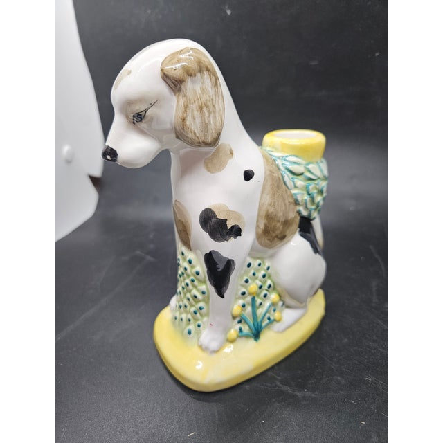 American Vintage Staffordshire-Esque Candlestick, Made in Italy For Sale - Image 3 of 5