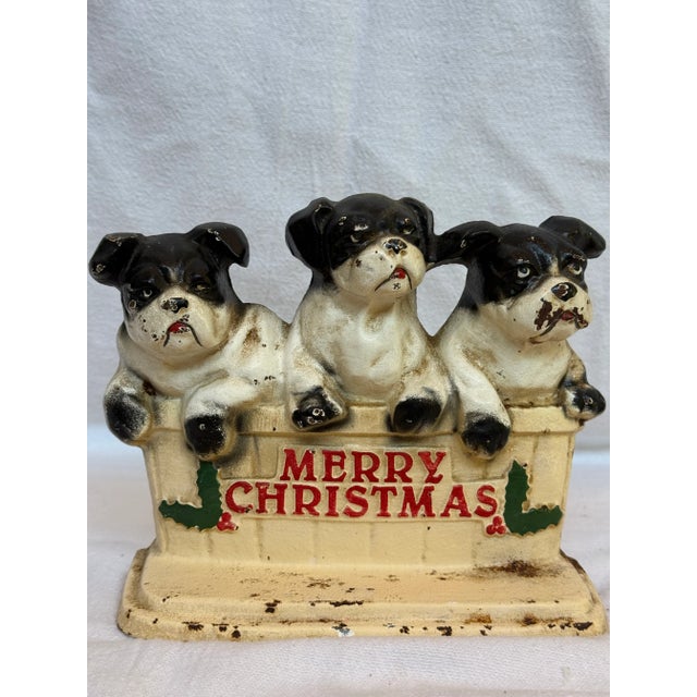 Cast Iron Three Bullies wishing you a Merry Christmas. Very cheerful, makes you very happy!