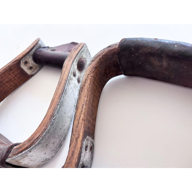 Coffee 1950s Vintage Western Horse Saddle Stirrups, a Pair For Sale - Image 8 of 9