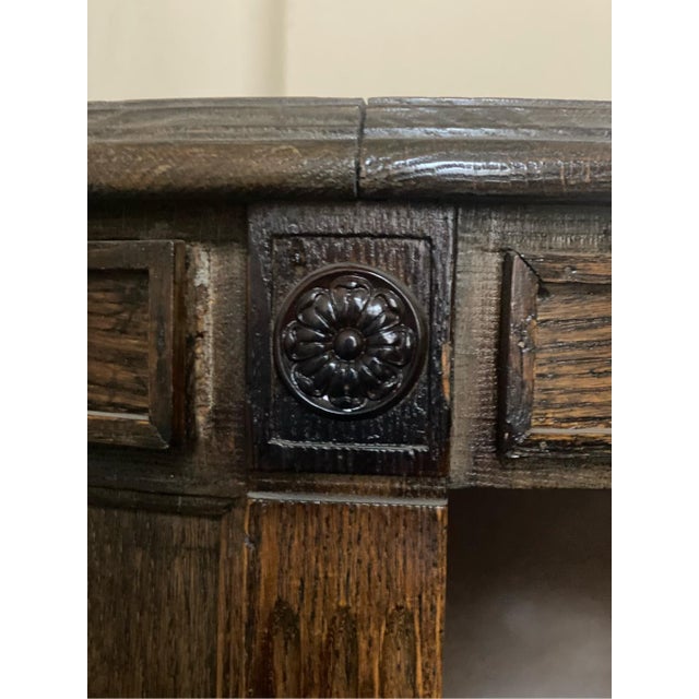 Wood 1900 Antique Oak Apothecary Pharmacy General Store Counter Cabinet Glass Case For Sale - Image 7 of 12