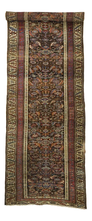 Late 19th Century Antique Persian Bijar Runner - 03'09 X 12'06