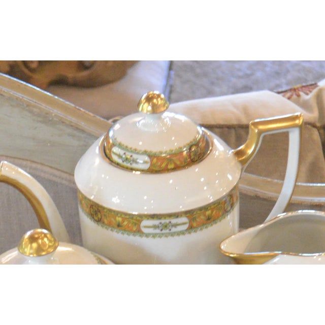 Mid-Century Modern Limoges Tea Set Service for 6 Tea Set - 17 Pieces For Sale - Image 3 of 6