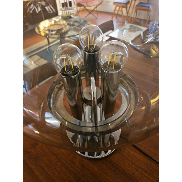Murano Glass and Chrome Table Lamp, 1970s For Sale - Image 4 of 7