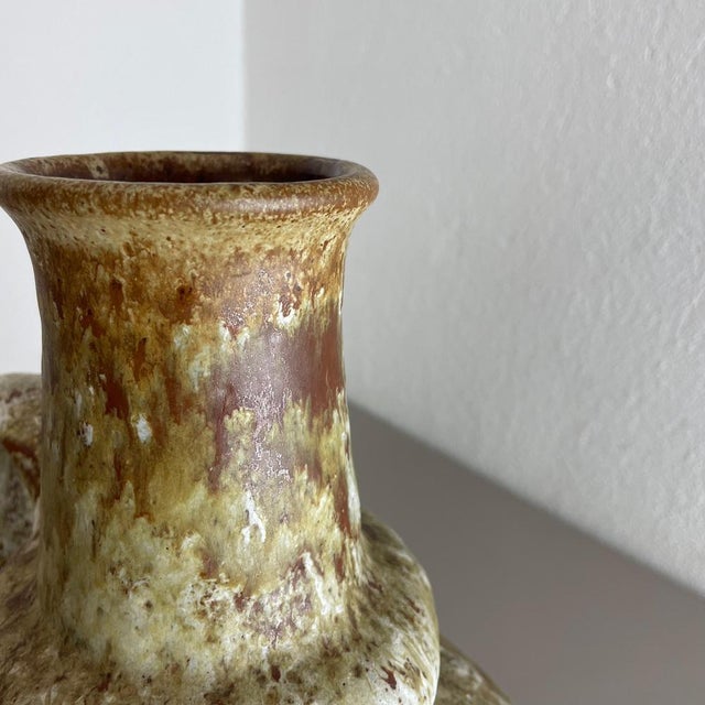 Brutalist WGP Pottery Fat Lava Multi-Color Vase Object from Ruscha, Germany, 1970s For Sale - Image 16 of 18