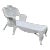 Early 20th Century Victorian White Wicker Rattan Chaise Lounge Chair For Sale