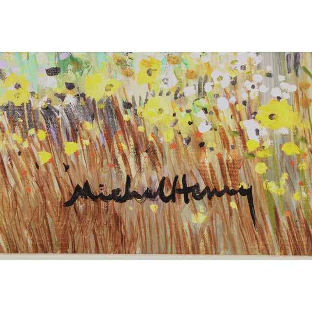Wood French Impressionist Landscape Painting by Michael Henry (1928-2016) For Sale - Image 7 of 11