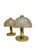 Brass and Relief Glass Mushroom Table Lamps from Peill & Putzler, 1970s, Set of 2 For Sale - Image 10 of 12