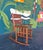 Mid-Century Modern Vintage Embossed Leather Costa Rican Rocking Chair For Sale - Image 3 of 11