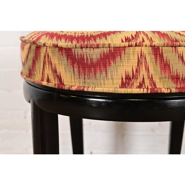 Black Henredon Hollywood Regency Chinoiserie Ebonized Walnut High Back Side Chairs or Dining Chairs, Pair For Sale - Image 8 of 14