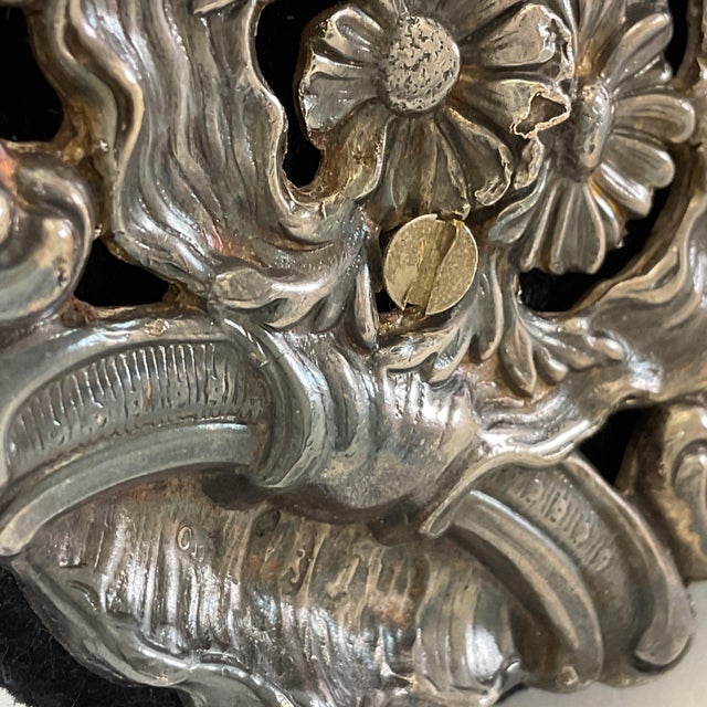 After a XIX - C. Rare Gem Silver Victorian Mirror , One of a Kind. For Sale - Image 14 of 18