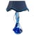 This simple yet graceful cobalt table lamp is in large size; 35 cm excluding the lamp shade. The colored core in classic...
