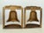 American Vintage Cast-Metal Liberty Bell Bookends – Heavy Cast Metal Pair With Blue Felt Base (Mid-20th Century) For Sale - Image 3 of 6