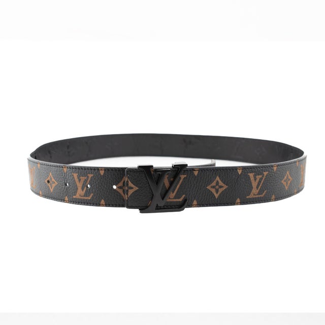 Louis Vuitton LV Initiales 40mm 110/44 Monogram Eclipse Ruthenium Belt For Sale In Houston - Image 6 of 9