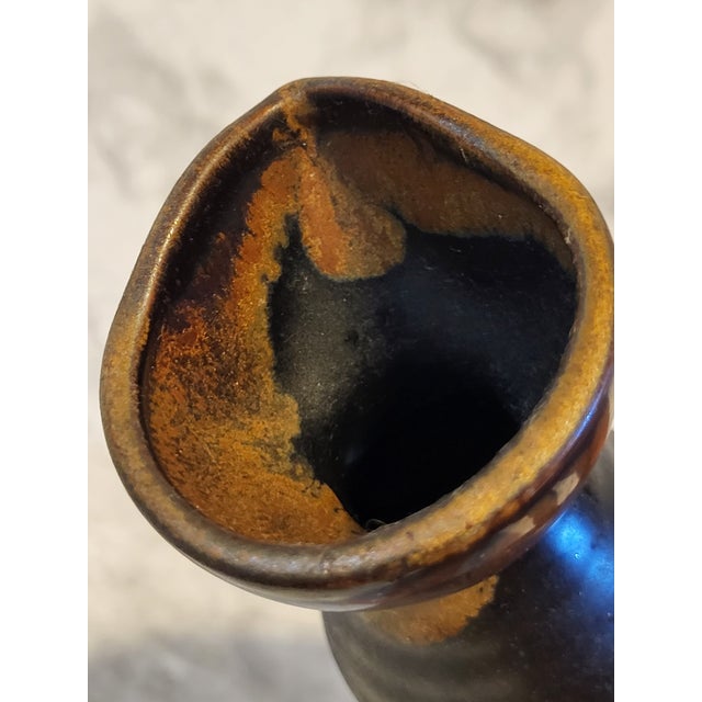 1990s Japanese Studio Pottery Saki Vessel For Sale - Image 10 of 13