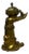 Vintage Brass Metal Color Buddha Hand Lotus Incense Holder Art Figure For Sale