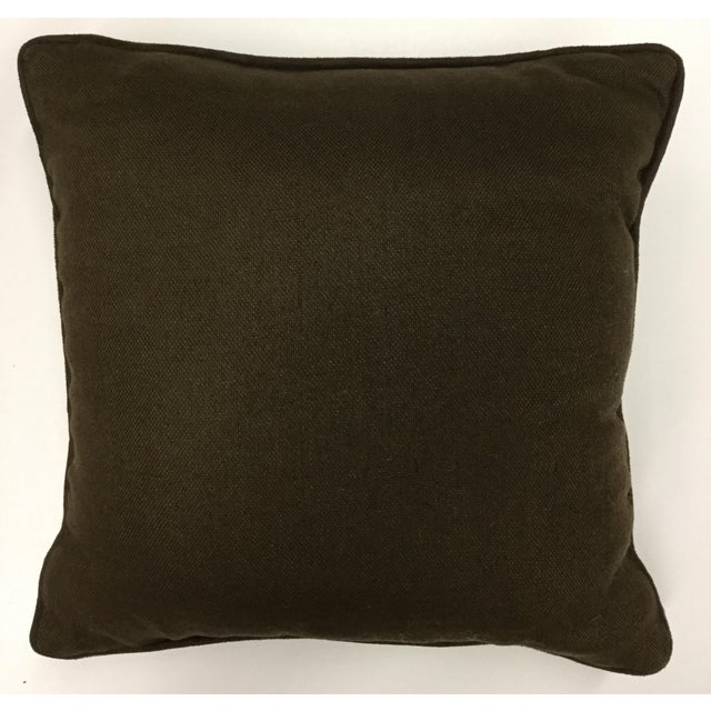 Contemporary West Elm Deep Brown Microfiber Toss Pillow Chairish