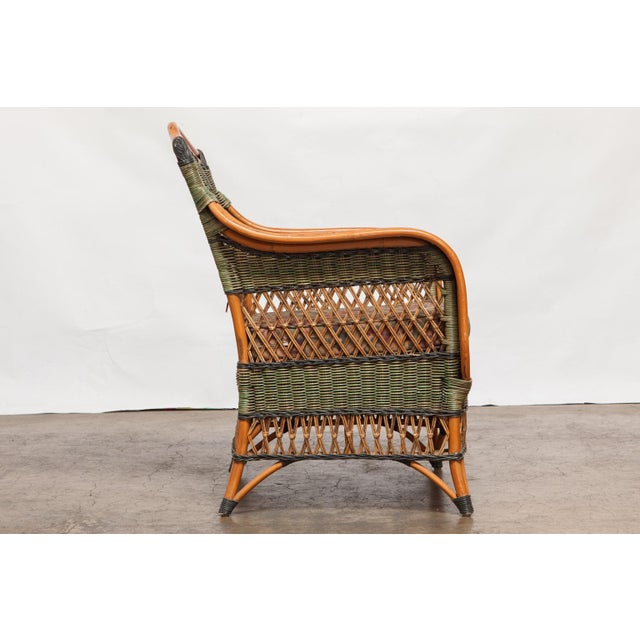 Grange French Rattan Art Deco Loungers A Pair Chairish