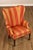 Late 20th Century Custom Quality Pair Of Mahogany Fanback Wing Chairs For Sale - Image 5 of 18