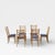 Set of Six Mid-Century Modern Ladderback Dining Chairs With New Upholstery For Sale - Image 4 of 18