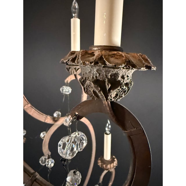 Glass Visual Comfort & Co. “Lombardy” 12-Light Crystal Chandelier by Niermann Weeks – Signature Collection For Sale - Image 7 of 15