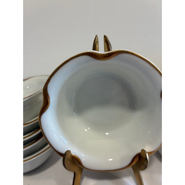 French Vintage Haviland & Co. Limoges Gold Rim Sauce Dishes, Set of 11, France For Sale - Image 3 of 10