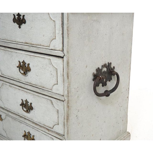 Scandinavian Chest with Iron Handles, 18th Century For Sale - Image 6 of 11