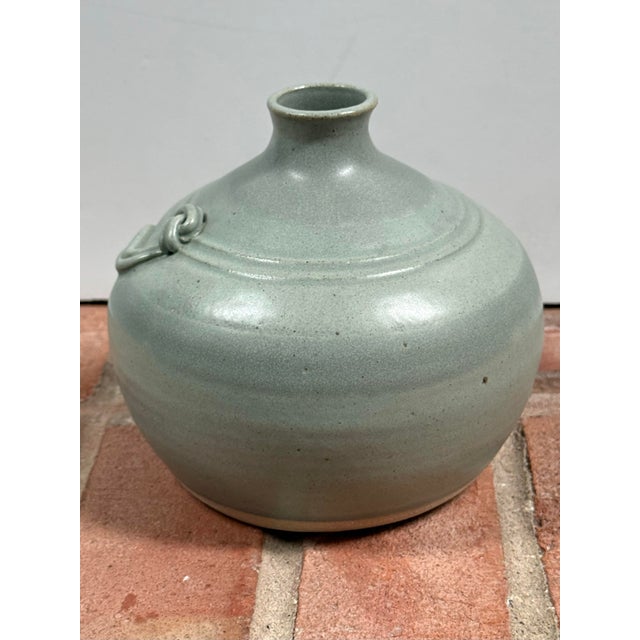 Early 21st Century Signed Asian Style Studio Pottery Vase For Sale - Image 5 of 8