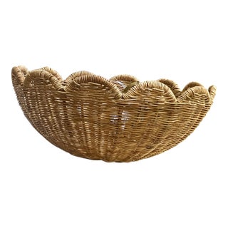 Serena & Lily Rattan Chandelier For Sale