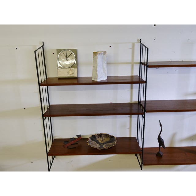 Mid-Century Modular String Shelving Unit in Teak, 1960s, Set of 12 For Sale - Image 18 of 18