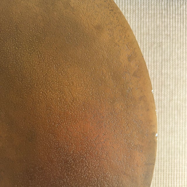 Not Yet Made - Made To Order Distressed Metal Side Table With Antique Finish For Sale - Image 5 of 6