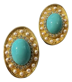1980s Pair of Stunning Pierre Cardin Costume Jewelry Clip-on-Earrings