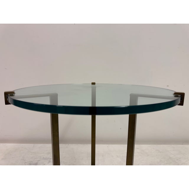 1980s Bronze and Glass Side Table by Peter Ghyczy, 1980s For Sale - Image 5 of 10