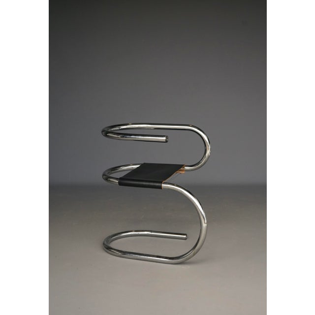 Metal Tubular Side Chair by Wim van den Bergh, 1980s For Sale - Image 7 of 14