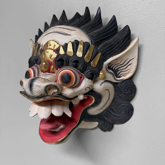 Wooden Barong Mask Wall Decoration, 1980s, Indonesia For Sale - Image 10 of 10