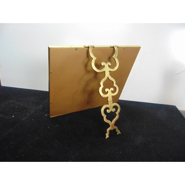 French French Style Brass Beveled Glass Dresser Mirror For Sale - Image 3 of 7