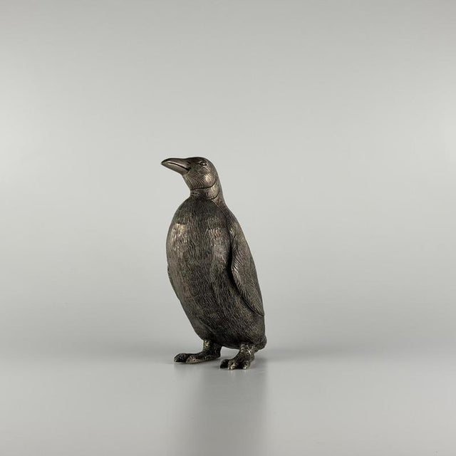 Silver-Plated Brass Penguin Sculpture from Gucci, Italy, 1970s For Sale - Image 6 of 16