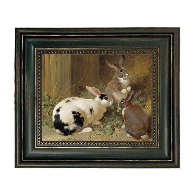 Not Yet Made - Made To Order "Three Rabbits" Contemporary Reproduction Print on Canvas, Framed to 11-3/4" x 13-3/4" For Sale - Image 5 of 5