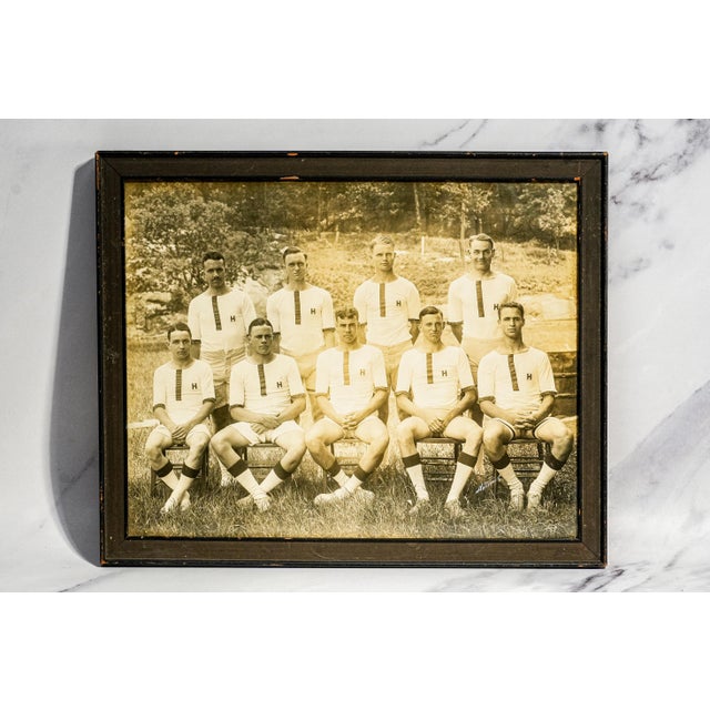 Rare Pair of Framed Antique Harvard University Rowing Crew Photographs Photos Portrait Sports Team Man Cave Home Wall Decor For Sale - Image 11 of 18