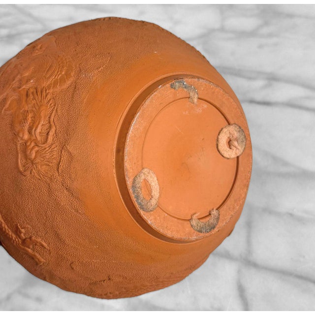 Antique Japanese Redware Dragon Planter Jardiniere For Sale - Image 9 of 9